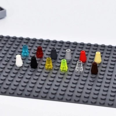 

50 PCS Moc Cone 1 x 1 with Top Groove 4589B DIY Building Enlighten Block Bricks Compatible