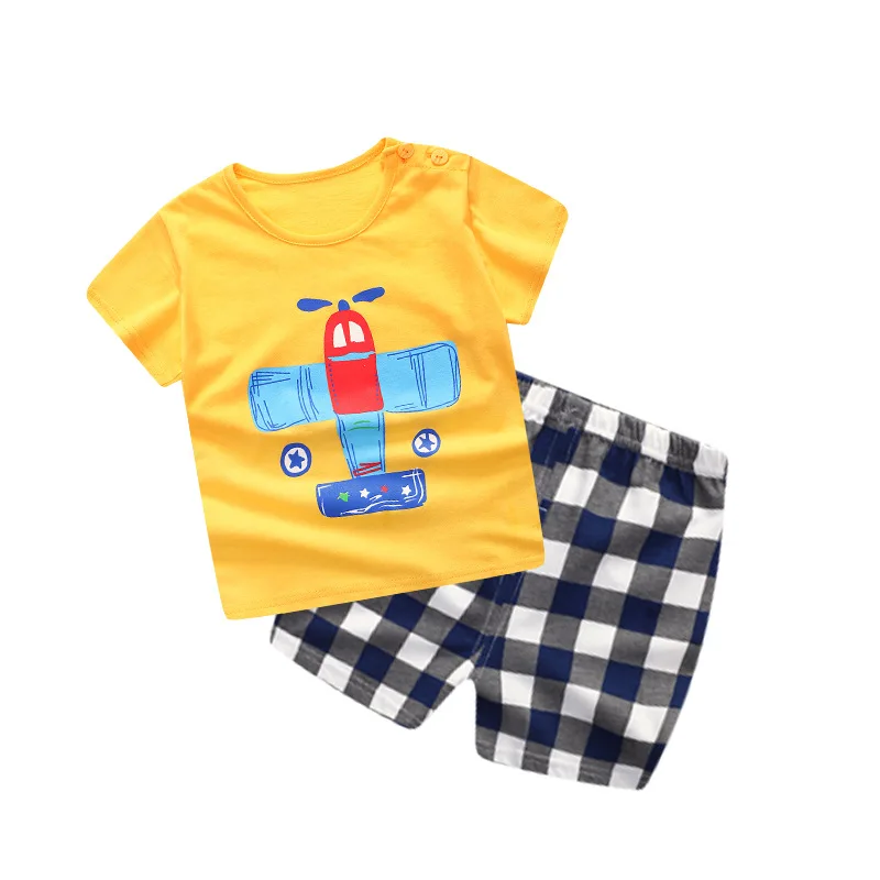 Baby Boy Clothes Summer New Aircraft Baby Boy Girl Clothing Set Cotton ...