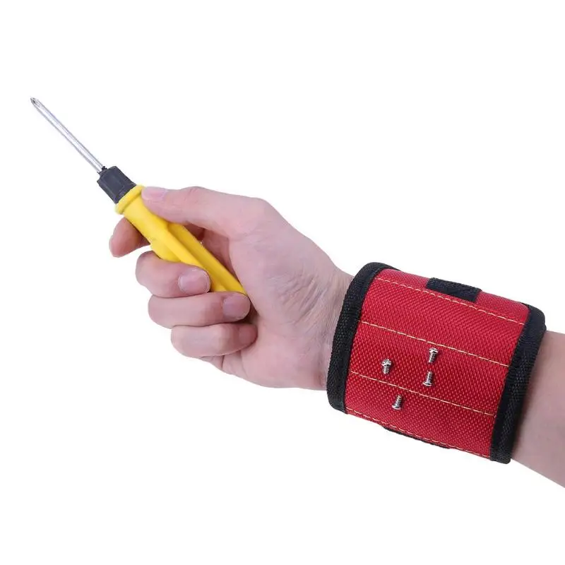 Крепкий магнитный браслет, Портативная сумка для инструментов для удержания саморезы, сверла, инструмент, браслет на запястье, магнитный браслет