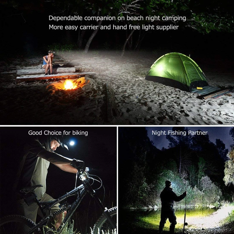 10000Lm Mini LED Headlamp Body Motion Sensor Headlight With USB charging Rechargeable Camping Flashlight Head Light Torch Lamp