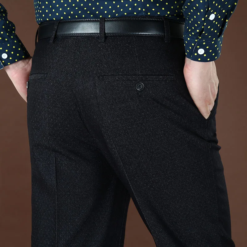 29-44 Бизнес 8 цветов костюм брюки для мужчин Новые Высокое качество летние однотонные Длинные Формальные повседневные офисные прямые брюки мешковатые мужские - Цвет: 6508 Dark Gray