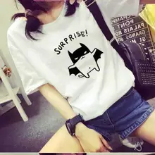 10 шт., модная женская летняя футболка с летучей мышью, футболка с круглым вырезом и рисунком Бэтмена, топ с принтом