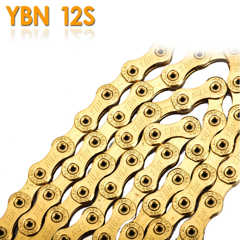 Flash Deal High quality Ti Titanium Gold Bike Chain 12 Speed 126 Links  with magic link button compatible with SRAM GX Eagle 12s Chain 126L 4