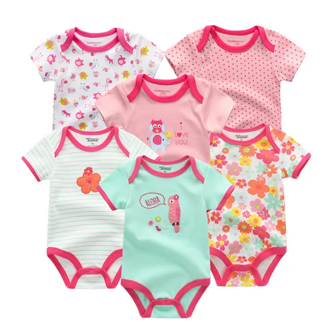 girl rompers BDS6807 Новорожденный для маленьких мальчиков Palysuits летние шорты с длинными рукавами комбинезоны для маленьких девочек Детский комбинезон хлопок для девочек Ropa bebe Одежда для малышей наборы для ухода за кожей - Цвет: girl rompers BDS6807