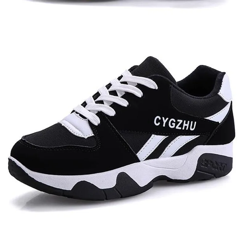 

2018 Spring and Autumn new flat with round head mixed colors non-slip women's Sneakers Platform casual shoes