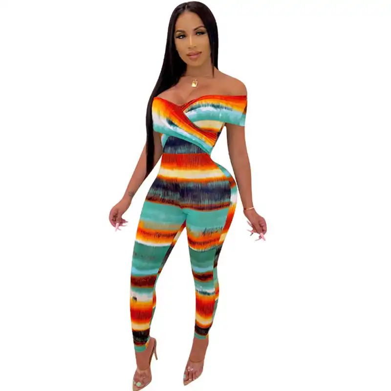 Womens rainbow romper Clearance