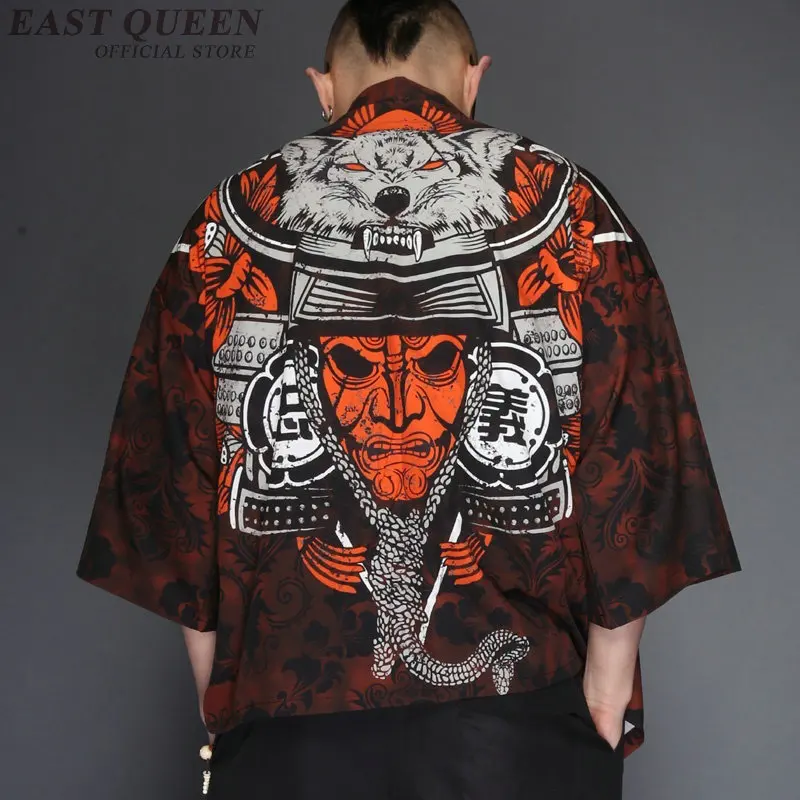 Kimono Man Japanese Clothes Men'S Kimono Yukata Male Jacket Harajuku Japanese Streetwear Samurai Costume Haori Men Clothing