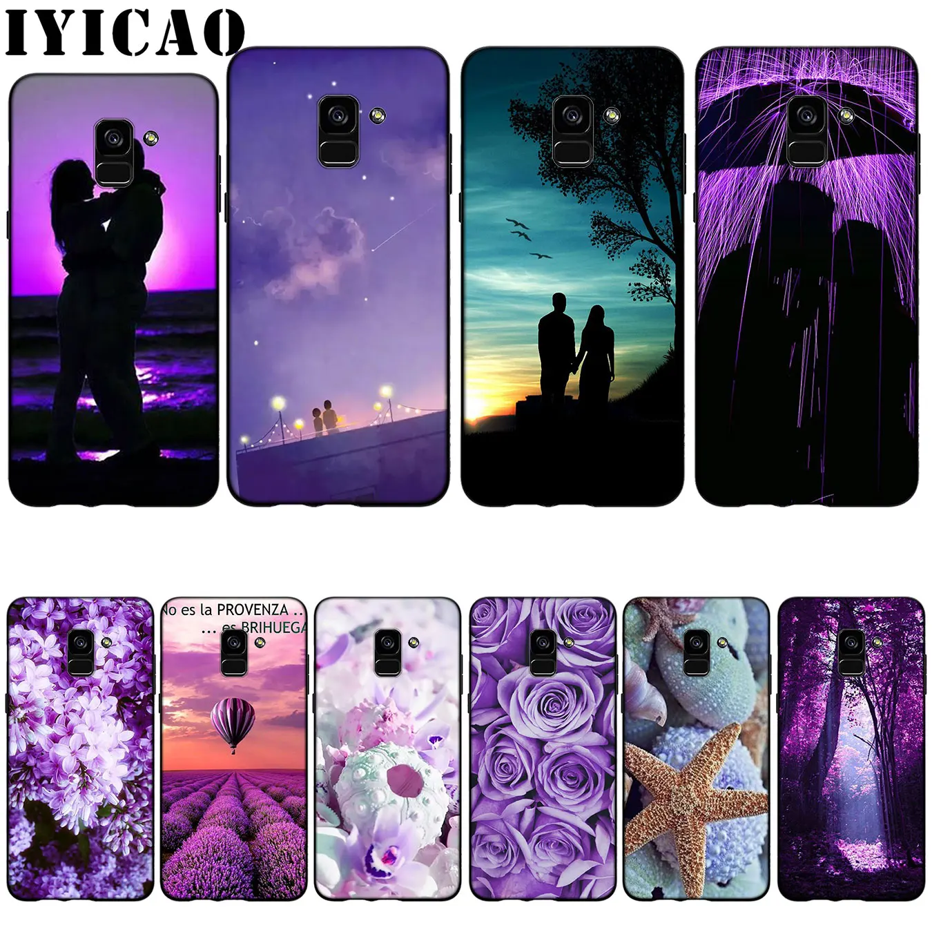 IYICAO Бесконечность на фиолетовый Coque основа Мягкий силиконовый чехол для samsung Galaxy