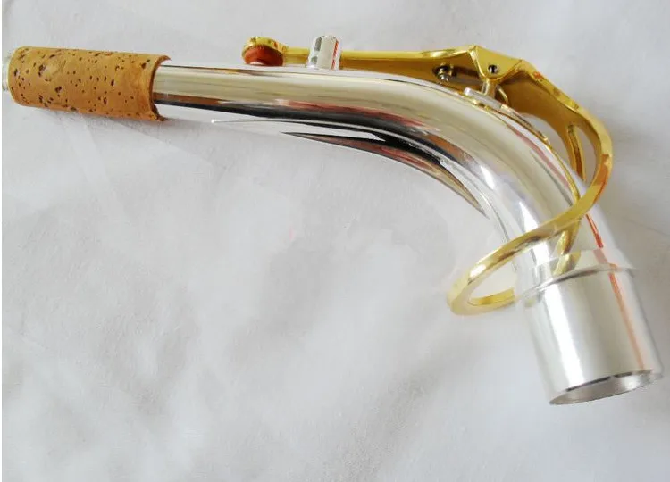 Alto saxophone bend neck pipe with silver saxophone accessoriesin
