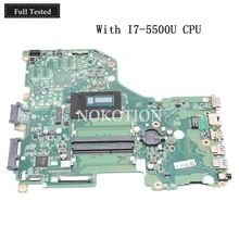 NOKOTION DA0ZRTMB6D0 laptop motherboard For acer Aspire E5-573G SR23W I7-5500U Main board DDR3L Works