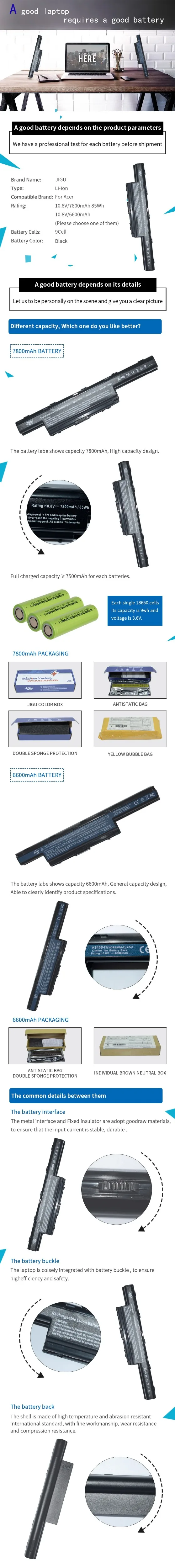 JIGU Laptop Battery For Acer Aspire 7750 7750G 7750Z TravelMate 4370 4740 4740Z 4740G 4750G 4750Z 5360G 5360 5340 5340G 5700