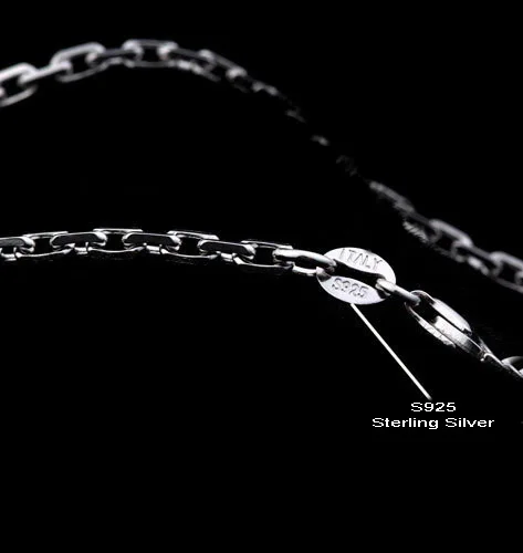 Ожерелье-чокер из серебра 925 пробы, ширина 2 мм/2,6 мм