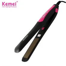 Kemei 220-240 V Портативные паровые утюжки для выпрямления волос плоский утюжок выпрямление железа Быстрое нагревание керамическая плойка для волос утюжок