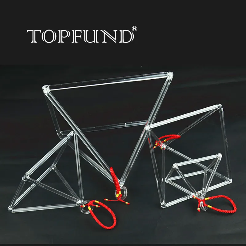 

topfund 4 pcs of Clear Quartz Crystal Singing Pyramids 4" 6" 8" 10