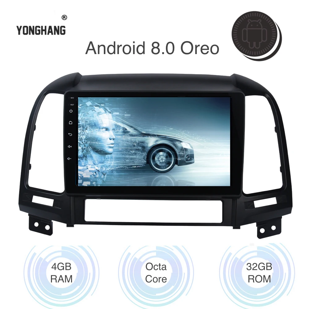 

10.2" Android 8.0/7.1 Autoradio for Hyundai Santa Fe GPS Navigation 2006 - 2011 Multimedia IPS Screen WIFI Bluetooth USB AUX RDS