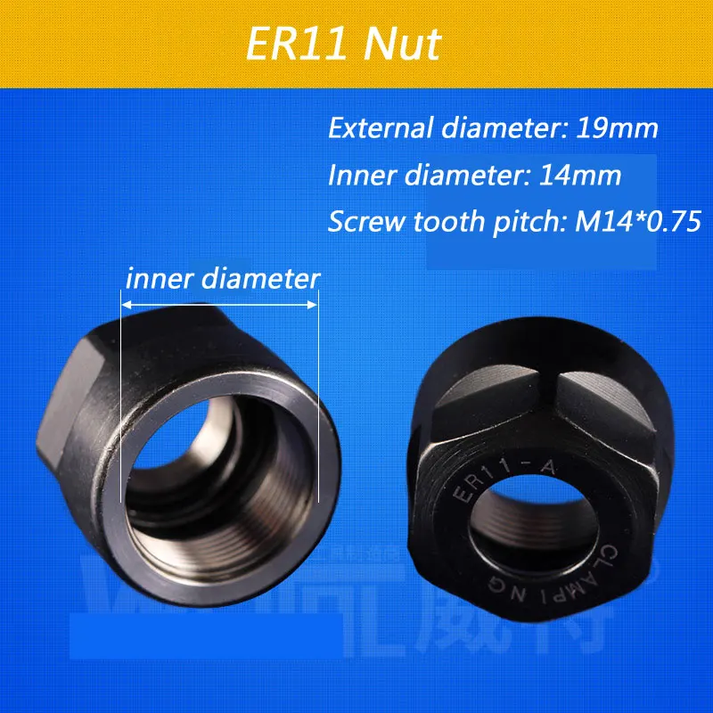 Цанговая гайка с ЧПУ ER11 (M14 * 0 75) ER16 (M22 1 5) ER20 (M25 ER25 (M32 ER32 (M40 патрон из марганцевой