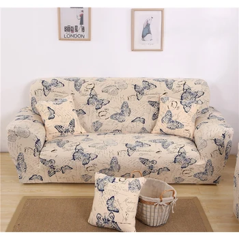 

hyha Furniture Butterfly Pattern Protector Sofa Cover Geometric Tight Wrap Inclusive Anti Mite Elastic Baroque Towel Slipcovers