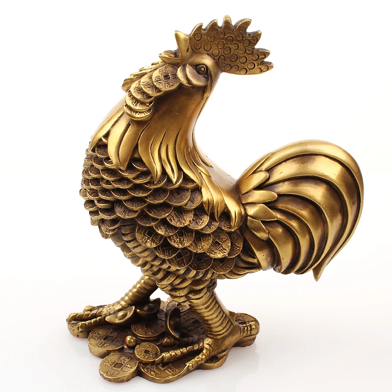 

A large copper Zhaocai Grilled Ham and Chicken Zhaocai Wangcai of centipede ornaments very rotten peach
