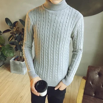 

2016 men turtle-neck cashmere sweater blended pullover mens sweaters male roundneck knitted sweater pullovers wool jumper basic