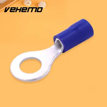 

New 50pcs Blue 6.4mm Insulated Ring Cable Crimp Terminals for Car Truck
