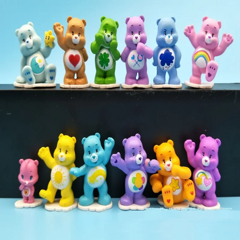 

Children's gift 12 pieces/lot care bear handmade model Birthday cake decoration