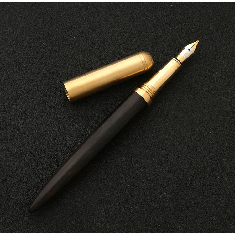 Роскошная брендовая деревянная перьевая ручка 0,7 мм Тонкий перьевые ручки для каллиграфии металлические деревянные подарочные канцелярские принадлежности для офиса и школы