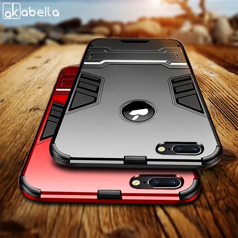 Shockproof Armor Phone Case For Apple iphone X XS Max XR 8 7 Plus TPU Protective Hard Cover For iphone 6 6s Plus 5 5s 5C Coque