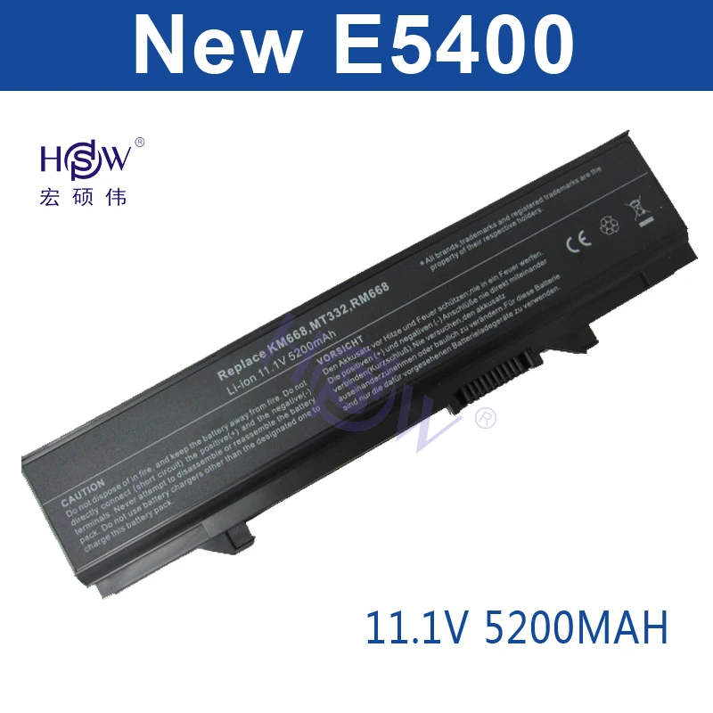 

HSW 5200MAH battery for dell Latitude E5400 E5410 E5500 E5510 0RM668 312-0762 312-0769 312-0902 451-10616 451-10617 KM668
