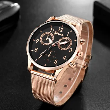 

Men's Wrist Watch Fashion Sport Stainless Steel Case Leather Band Quartz Analog Watch Man Watches Mens 2019 Men Wristwatch Clock