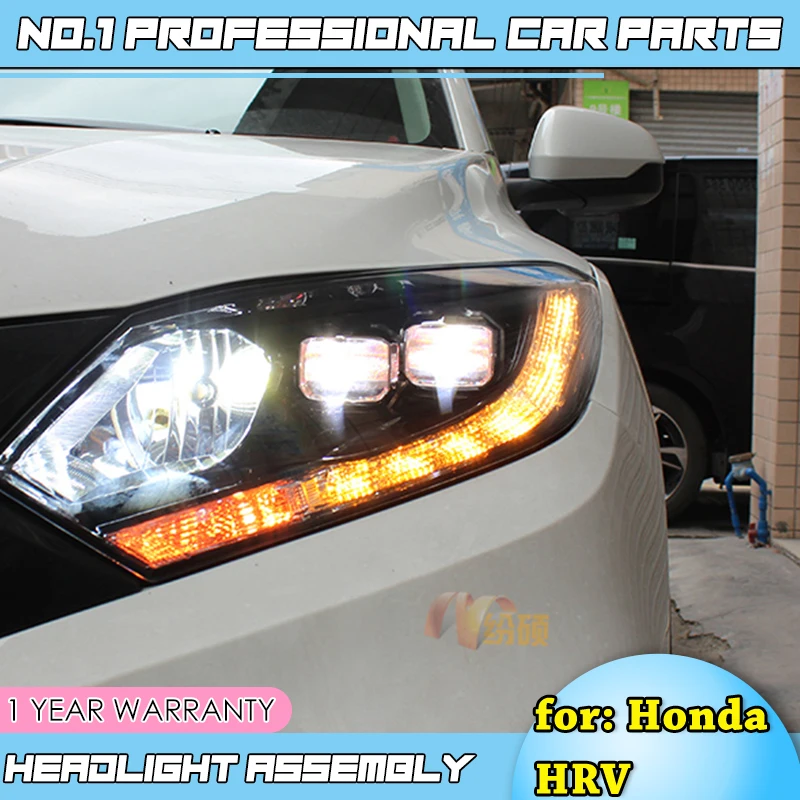 Автомобильный стайлинг-для Honda hr-v фары для vezel HRV светодиодный головной фонарь Angel eye светодиодный DRL передний свет Биксеноновые линзы ксеноновые HID