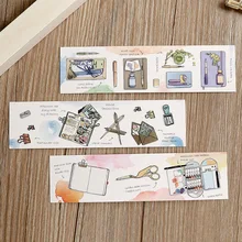 1 упаковка = 30 шт. милые канцелярские темы тонкие бумажные закладки 15*4 см DIY открытка для сообщений Бумажная книга маркер подарок