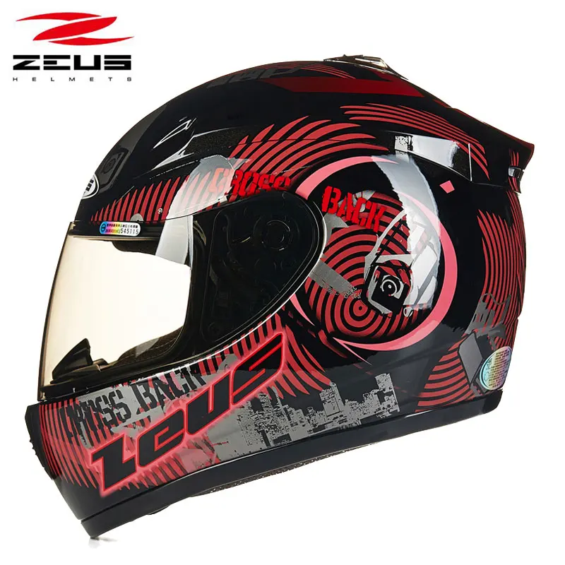 ZEUS Полный мотоциклетный шлем мотоцикл гонки Capacete Подлинная Abs Материал безопасности 801 - Цвет: 5