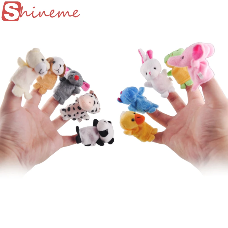 10 pcs lot christmas mini plush baby toy animal family finger puppets set fish australia princess