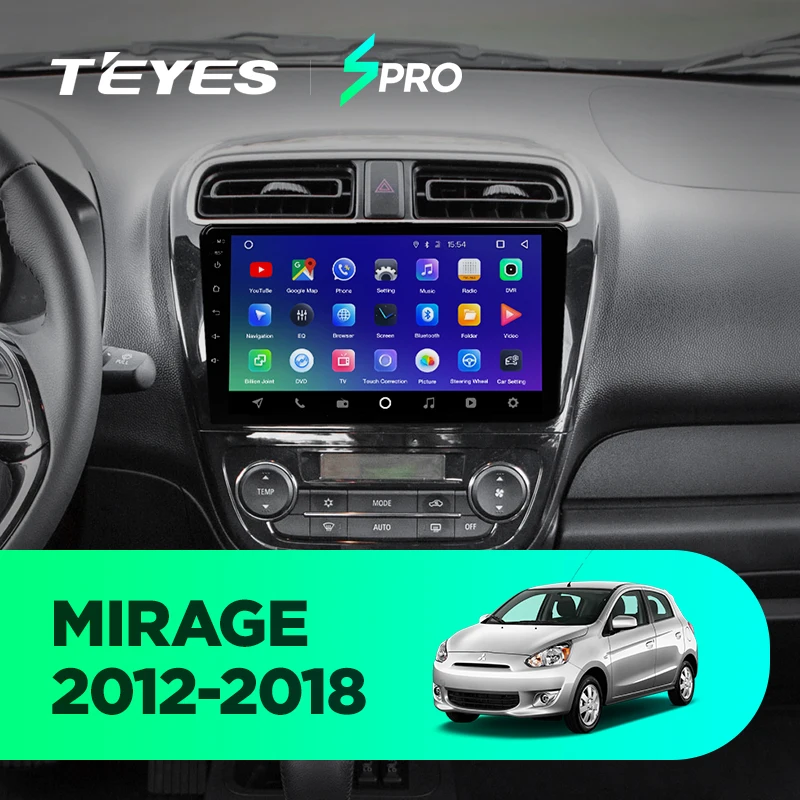 TEYES SPRO Штатное Головное устройство For Mitsubishi Mirage 6 2012- GPS Android 8.1 aвтомагнитола магнитола автомагнитолы Андроид для Мицуб