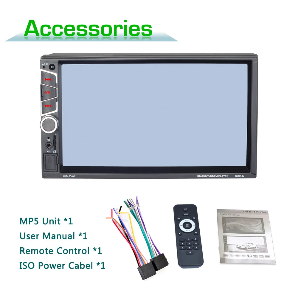 

Car Radio Touch Screen Radio Car Stereo Bluetooth Car Radio Steering Wheel Remote Control Car MP5 Remote Control USB