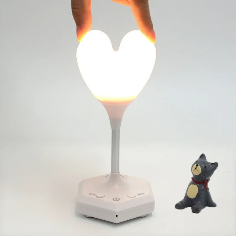 

Remote Dimming Atmosphere Arrangement Romantic Silicone Led Table Lamp Heart-shaped Touch Sensor Decorative USB Night Lights NEW