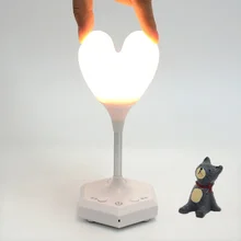 Remote Dimming Atmosphere Arrangement Romantic Silicone Led Table Lamp Heart-shaped Touch Sensor Decorative USB Night Lights NEW