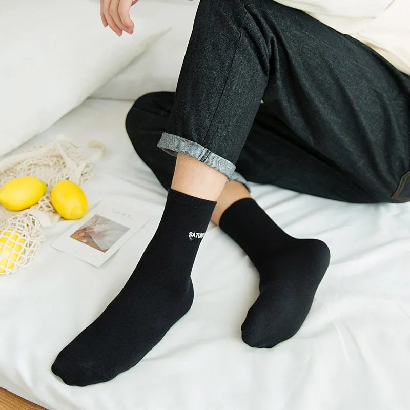 Новые мужские носки Socks7 хлопковые длинные осенние с буквенным принтом новый