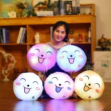 1 шт. 33 см светящиеся красочные круглые Подушка светового освещения в темное время суток красивые, из плюша игрушки пять цветов мягкие детские забавные Kawaii подарок