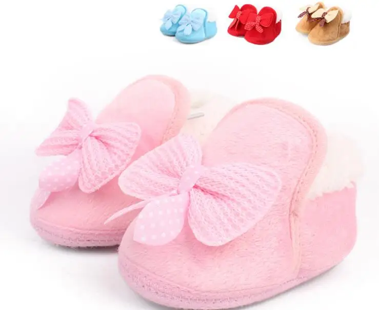 Girls Crib Shoes Infant Crib Cotton Fall and Winter Baby Shoes Soft