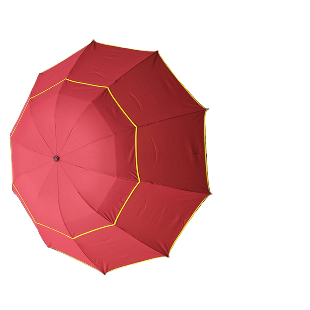 

Windproof Anti UV Rain Fashion Double Layer Fast Dry Durable Sun Travel Large Golf Umbrella Portable Gift Three Folding