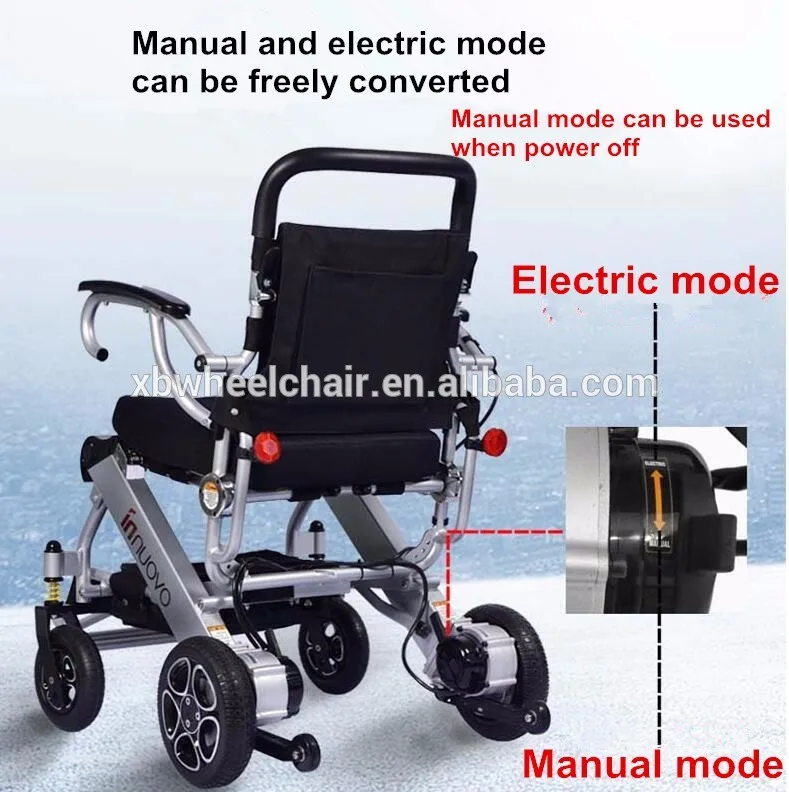  Lightweight portable travel aluminum alloy foldable electric wheelchair