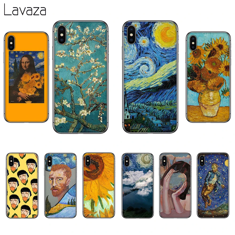 Lavaza Van Gogh Pattern Soft Silicone Case Cover for Apple iPhone 5 5s 6 6S 7 8 Plus 5S SE X XS MAX XR Cases |