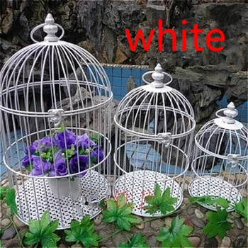 

European iron Decoration birdcage exquisite hanging small birdcage wedding photography prop bar Decoration birds cage