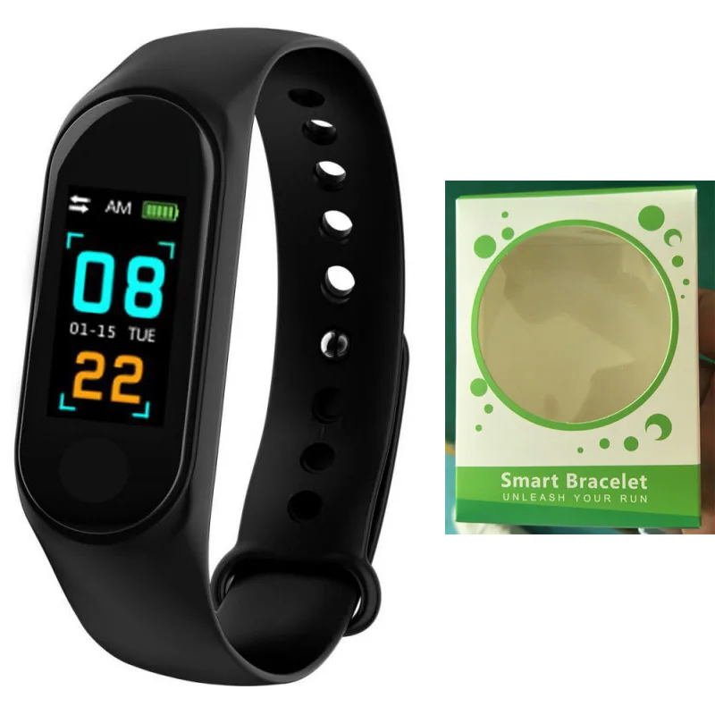 

M3 Replaceable Strap Fitness Tracker Smart Wristband Smart Bracelet Heart Rate Monitor Blood Pressure Band For All Smartphones