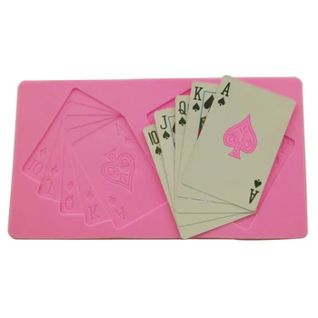 

Fondant New Poker Cooking Tools Wedding Decoration Silicone Mold Baking Fondant Sugar Craft Molds Diy Cake Cake