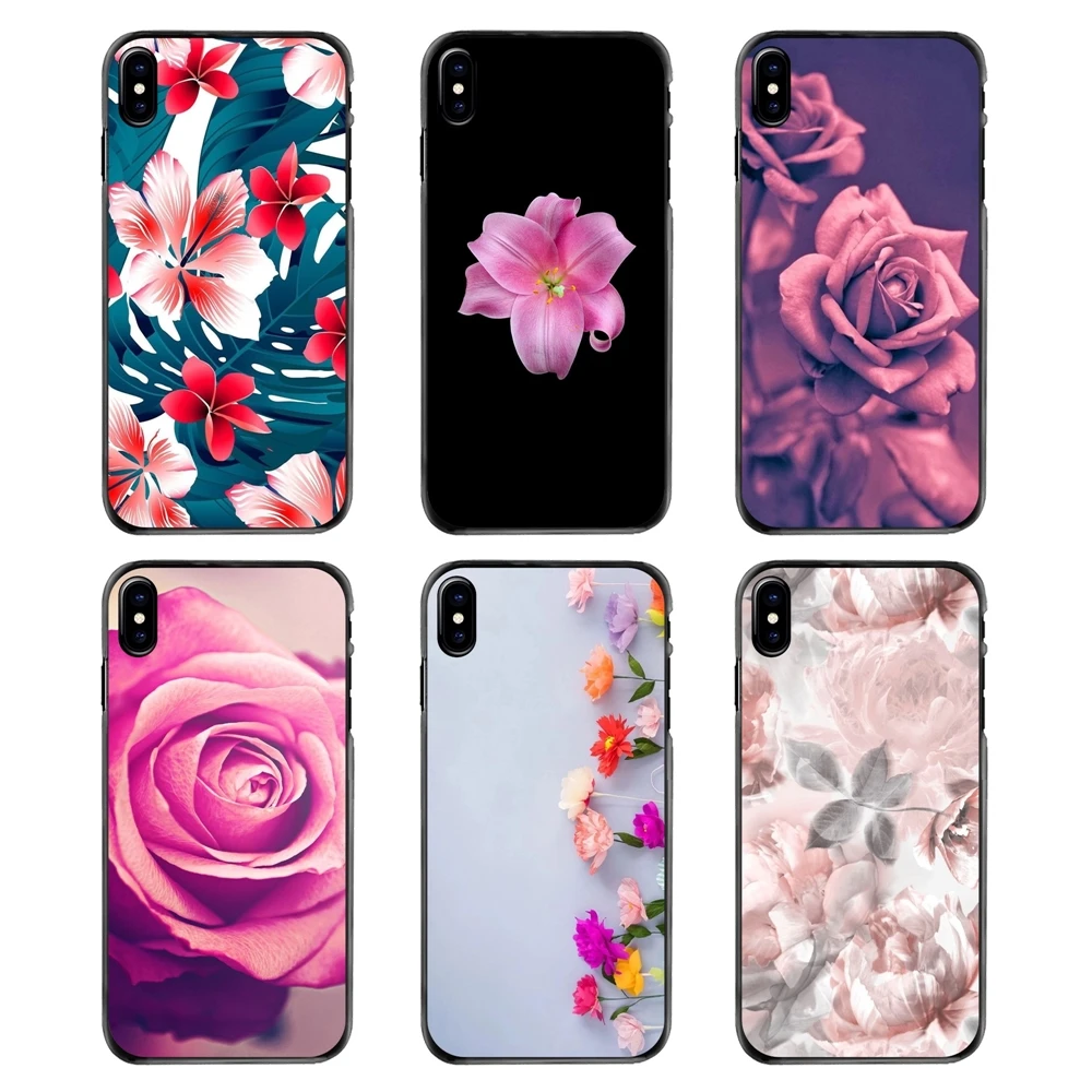 Для iPhone 4 4S 5 5S 5C SE 6 S 7 8 Plus X XR XS Max iPod Touch Прозрачный цветочный декор для обоев чехлы