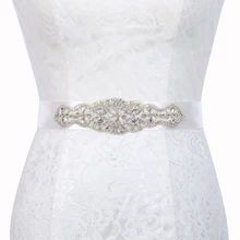 Inofinn WH29 хрустальные свадебные аксессуары атласный ремешок для свадебного платья Свадебная лента на талии поясом для свадьбы вечернее платье для выпускного вечера