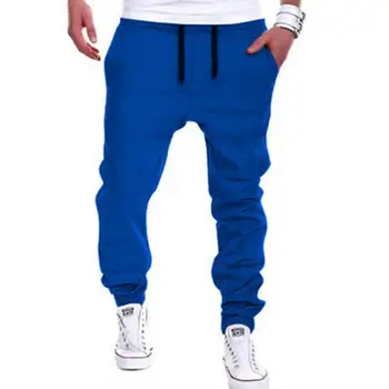 

Hot Men Sports Solid Color Drawstring Long Pants Casual Baggy Trousers Sweatpants