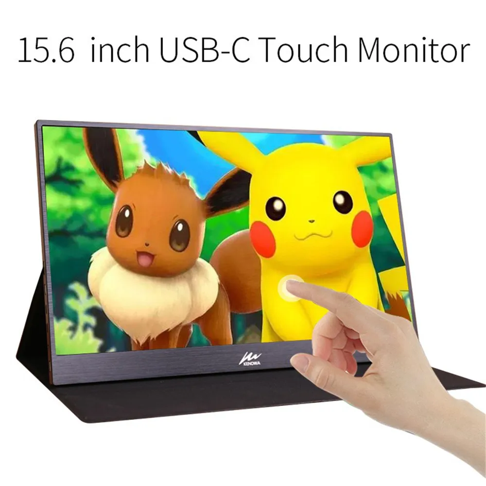 

15.6" Game Portable Monitor IPS Touchscreen USB -C HD 1920x1080 with 2 Type-C Mini HDMI Ports for Raspberry Pi PS3/PS4/Xbox 360